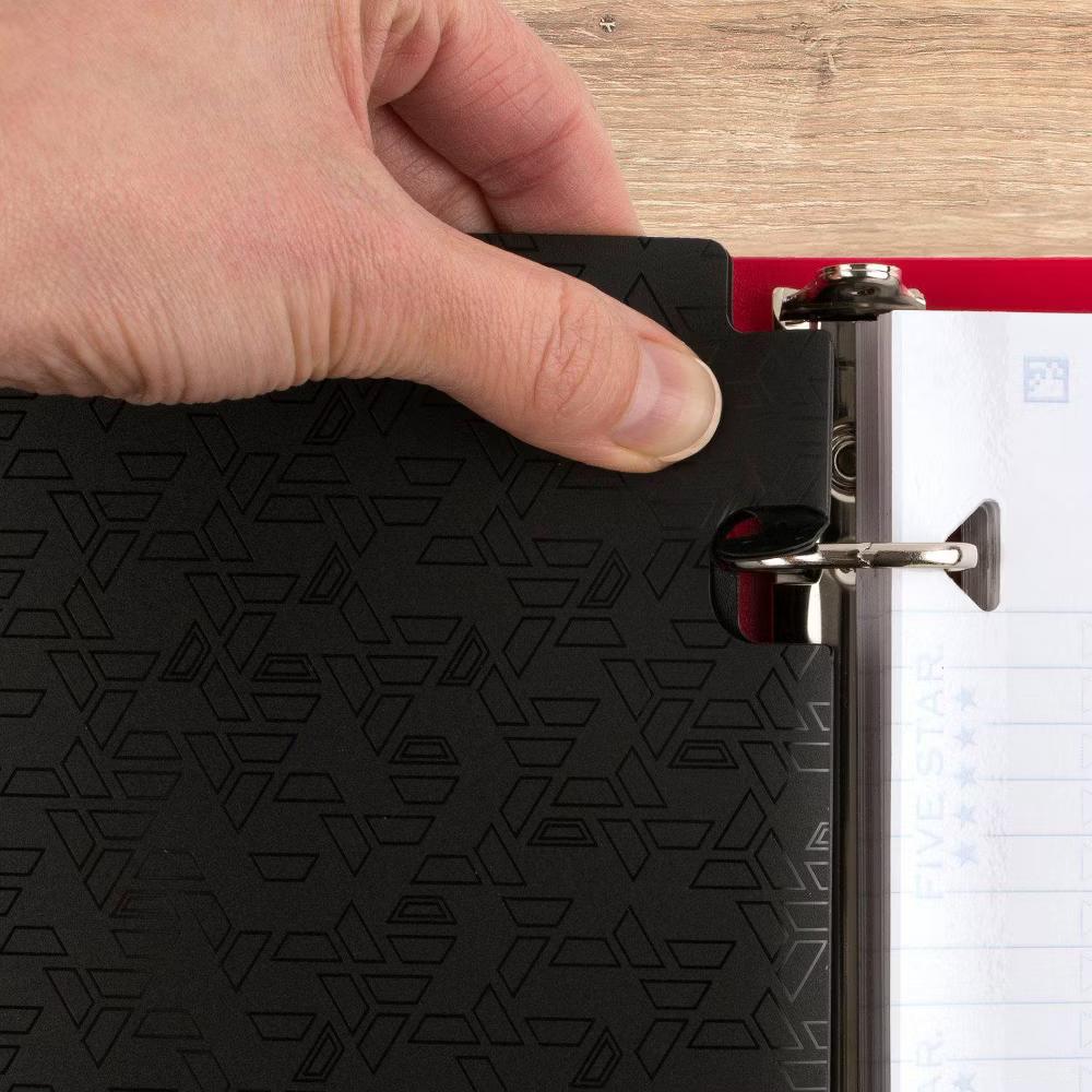 Five Star 2 Pocket Plastic Folders Snap In Portfolio Black - Image 8