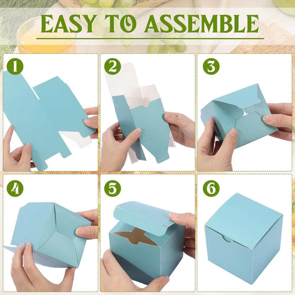 48 Pack Small Cardboard Gift Boxes with Lids 3 3 3 Inch Square Kraft Paper Cube Boxes 12 Colors for Wedding Birthday Party - Image 2