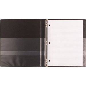0.5" Ring Binder Clear View Black - Half Inch, 120 Sheet Capacity, 4 Pockets, Hard Cover