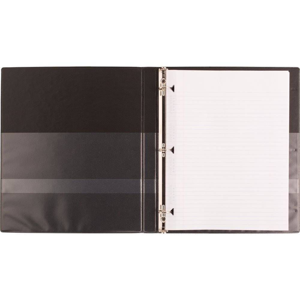 0.5" Ring Binder Clear View Black - Half Inch, 120 Sheet Capacity, 4 Pockets, Hard Cover