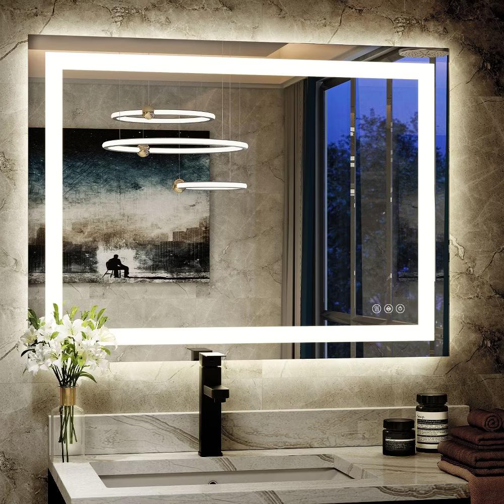 New England Stories Anti-Fog LED Bathroom Mirror with Dual Front & Backlit Lights - Image 11