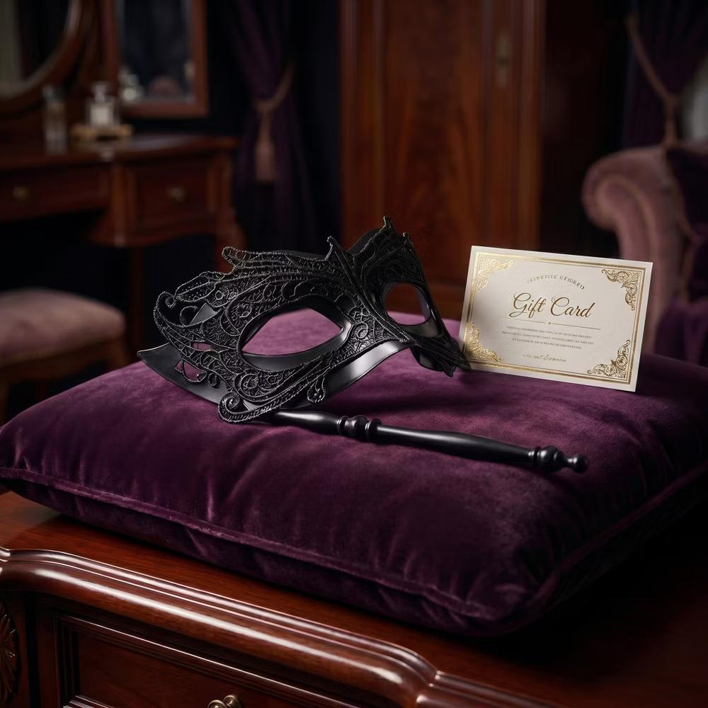 Handheld Masquerade Molded Venetian Plastic Eye Mask with Stick - Image 14