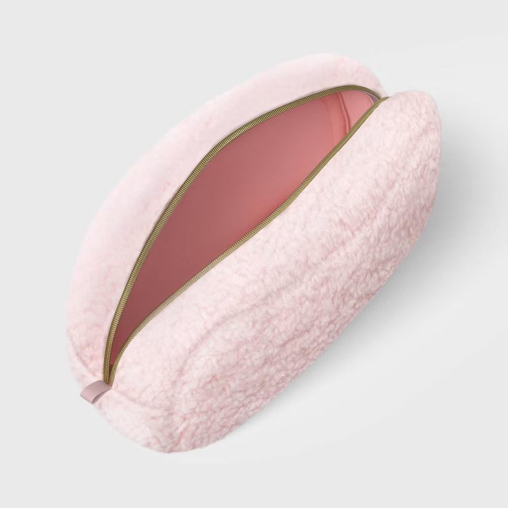 Single Zip Pink Pencil Pouch - Image 2