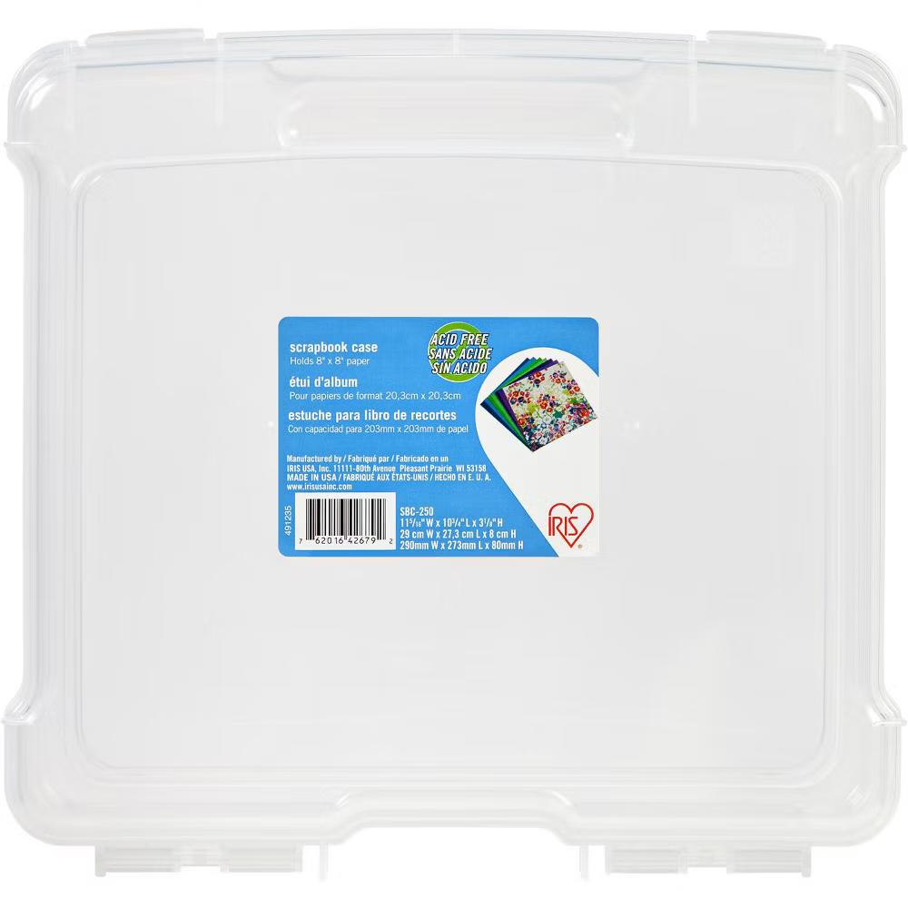 USA Paper Thick Portable Plastic Scrapbook Storage Snap Tight Cases - Image 41