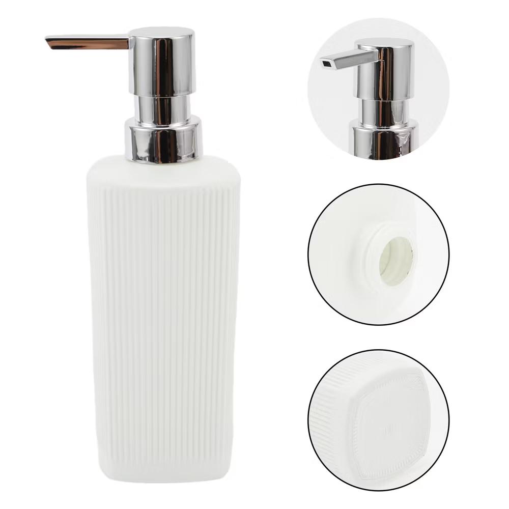 Classic Vertical Lines Soap Pump Dispenser for Bathroom 350ml 1 Pc - Image 65