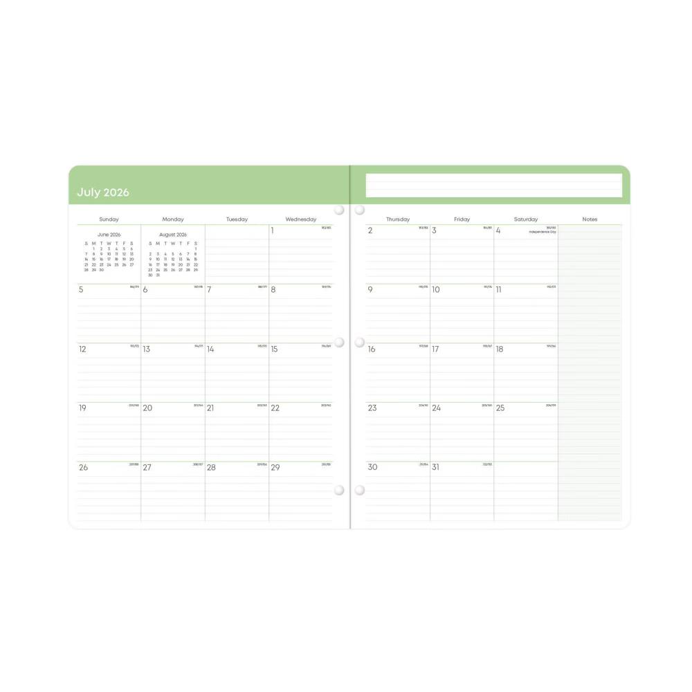 Blue Sky 8.5"x11" 2026-2027 Monthly Teacher Planning Calendar Rio Green - Image 6