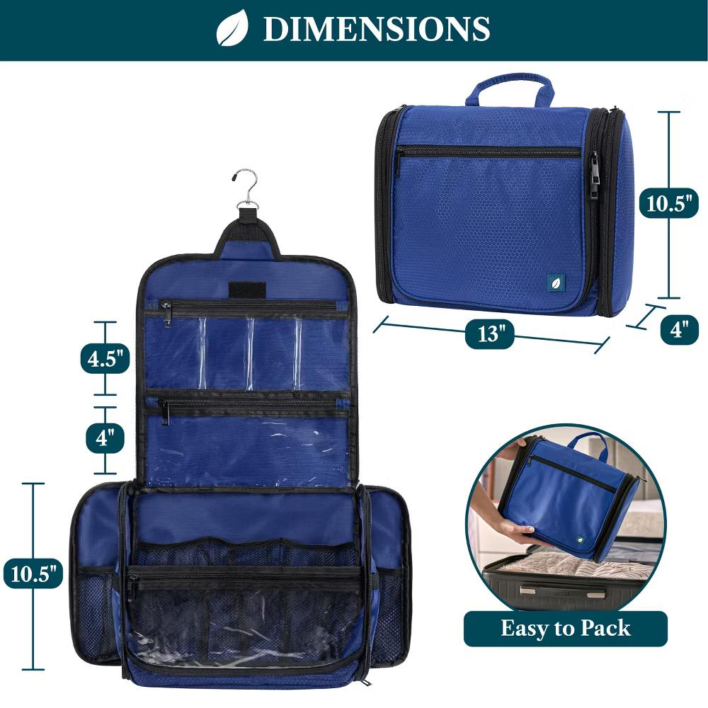 Large Hanging Toiletry Bag, Travel Women Men Cosmetic Organizer, Water Resistant Makeup Accessories Essentials Kit - Image 16