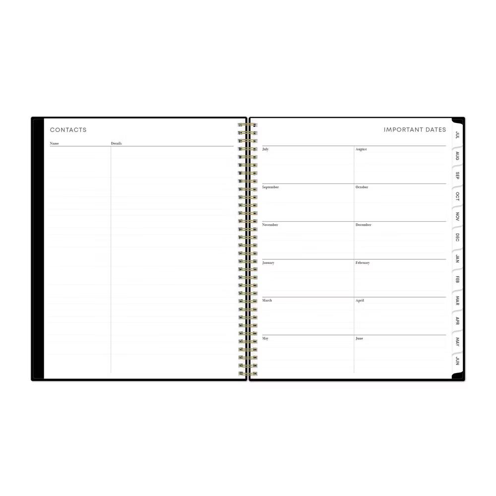 Blue Sky 8.5"x11" 2026-2027 Weekly/Monthly Planner BS Black PP with Double Horizontal Pockets Wirebound - Image 6