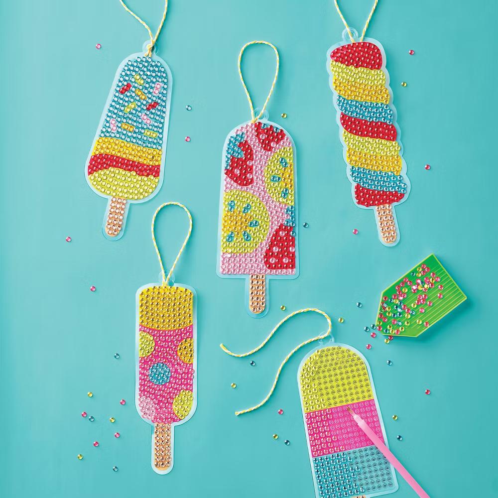 5ct Summer Craft Gem Art Popsicles Activity Kit