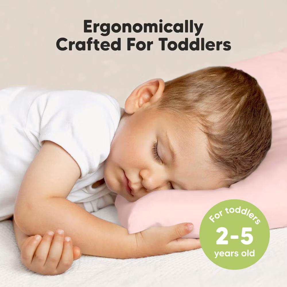 Jumbo Toddler Pillow with Pillowcase, 14X20 Soft Organic Toddler Pillows for Sleeping, Kids Travel Pillow - Image 31