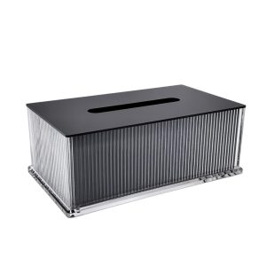 Kinor Lucite Corrugated Tissue Box