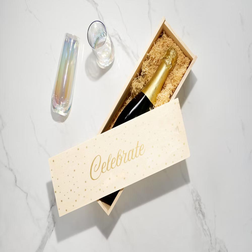 Twine Paulownia Bottle Wood Decorative Wine Box - Image 44