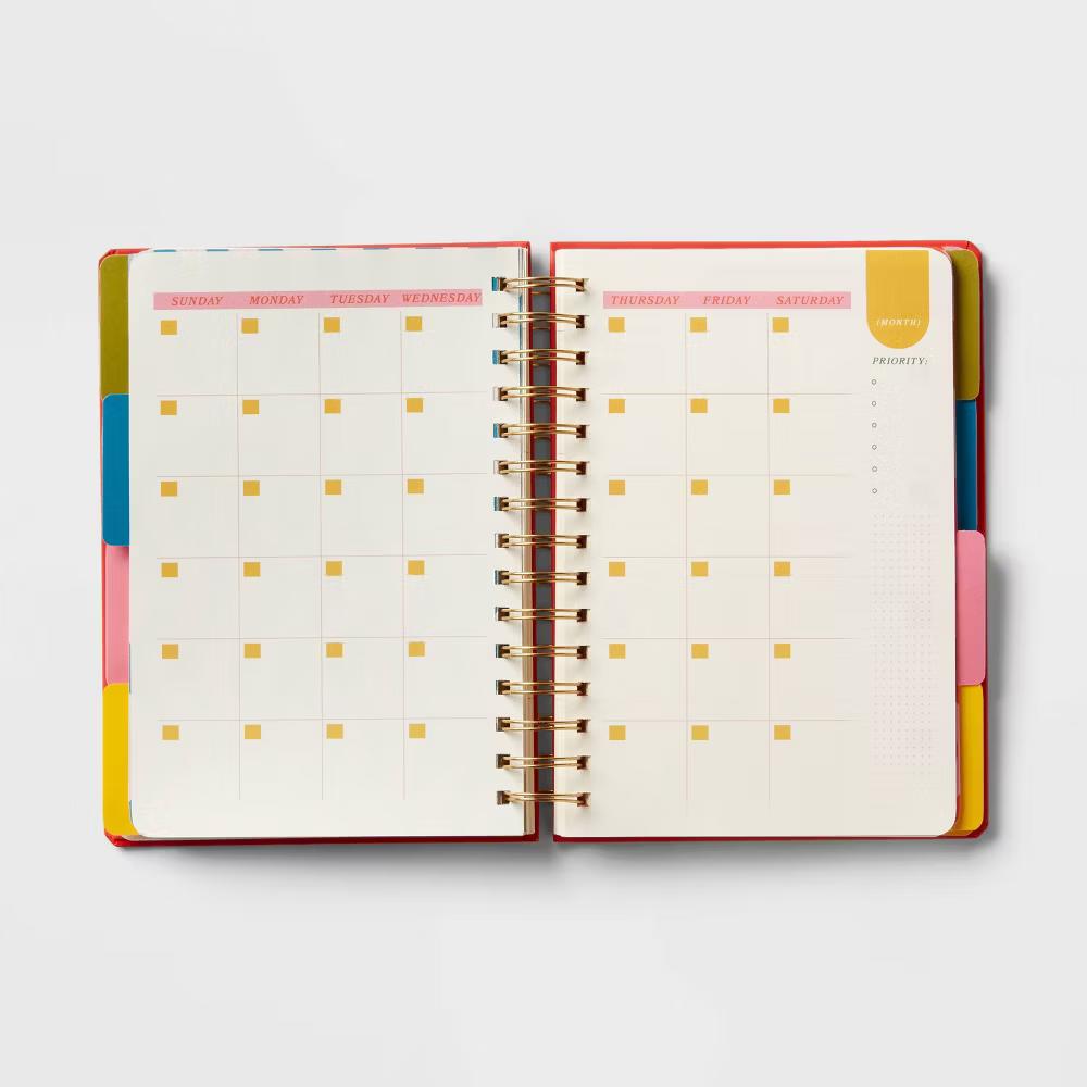 Twin Wire 6"x8" Planner with Elastic Closure Bright - Image 4