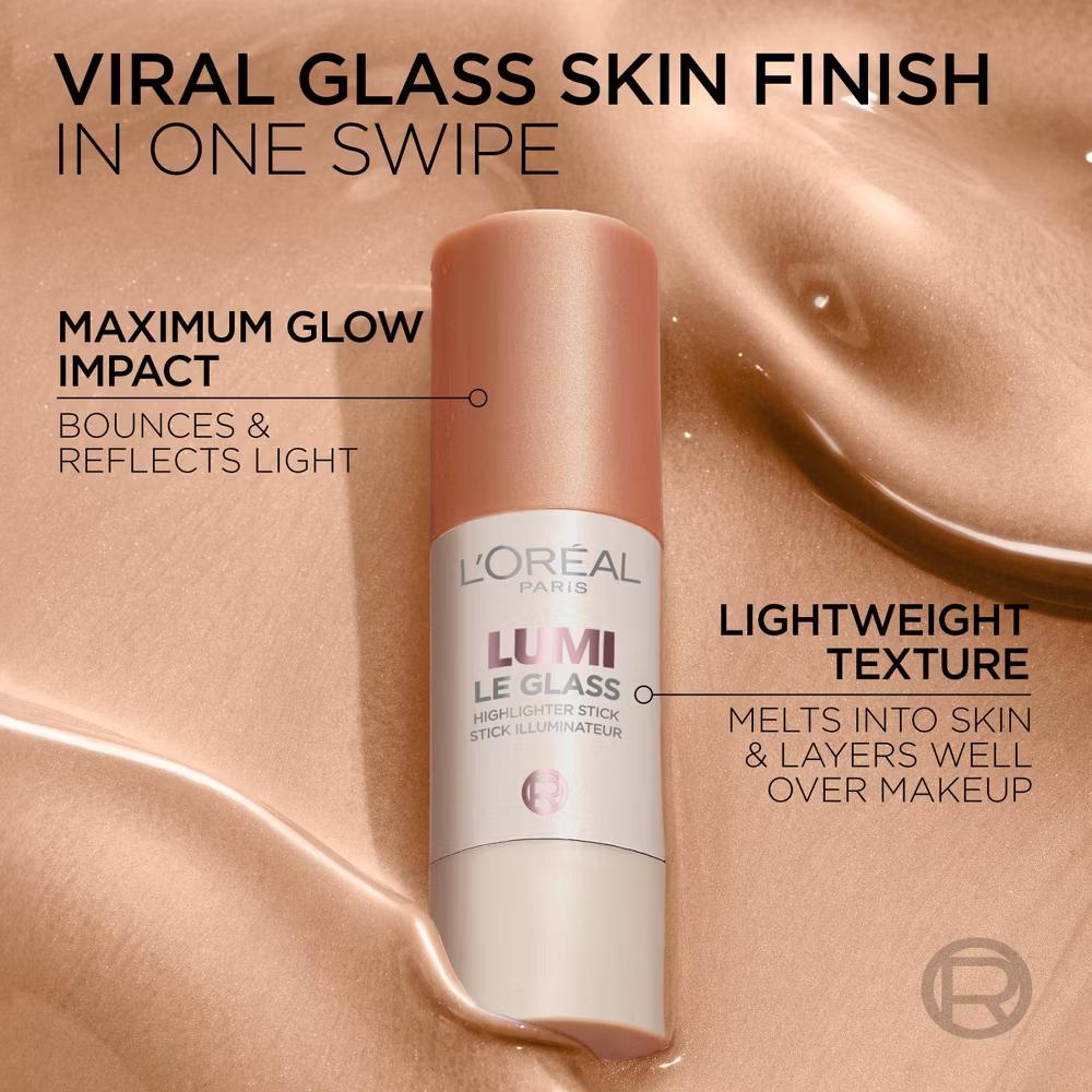 L'Oreal Paris Lumi Le Glass Highlighter Stick - 0.25oz - Image 2
