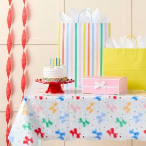 Balloon Dog Birthday Plastic Table Cover