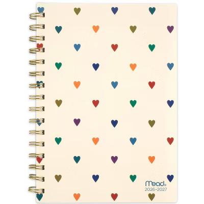 Mead 5.5"x8.5" 2026-2027 Weekly/Monthly Small Colorful Hearts Planner - Image 9