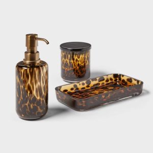 Colored Glass Tortoise Soap Pump
