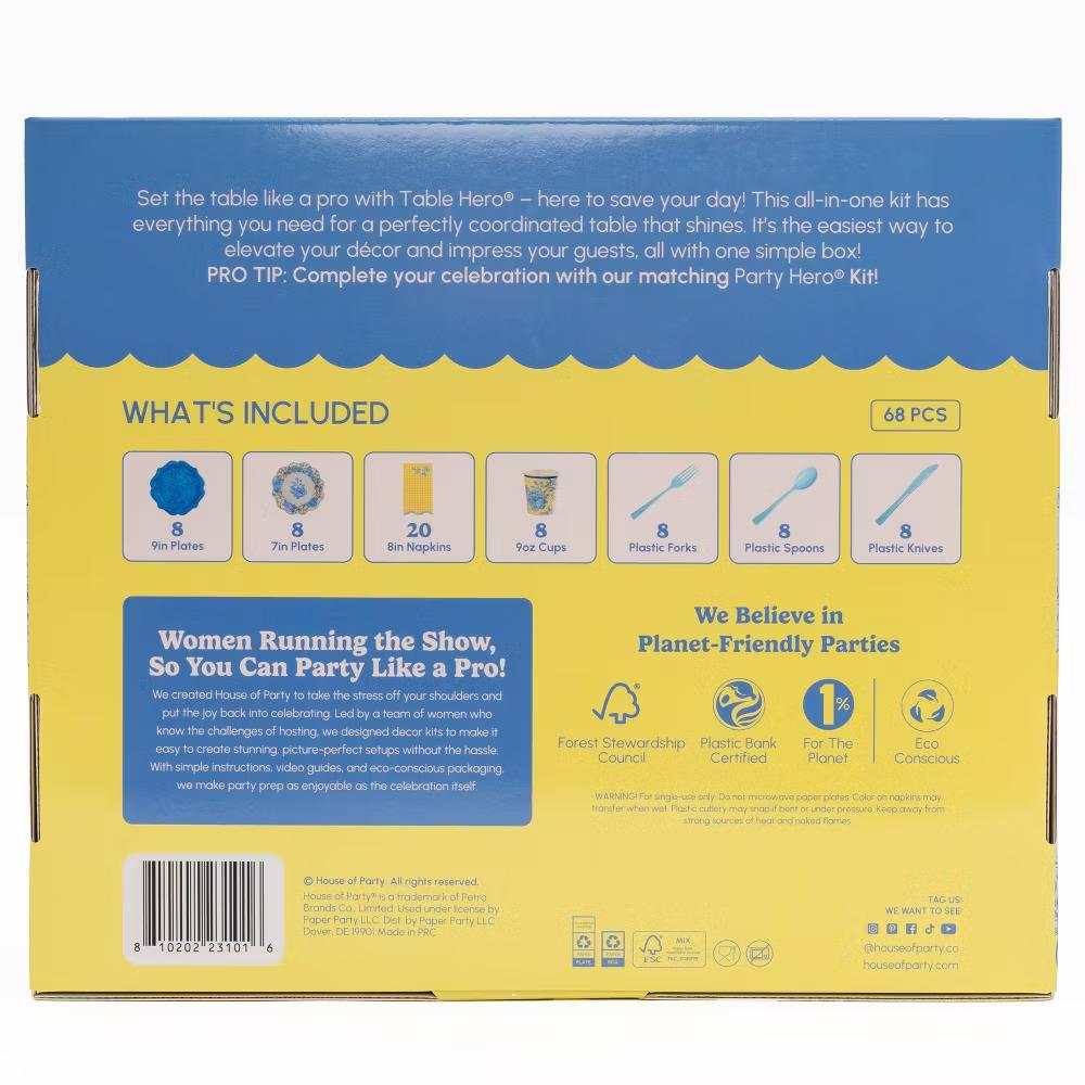 House of Party Table Hero Paper Party Kit Cottage Bloom - Image 3