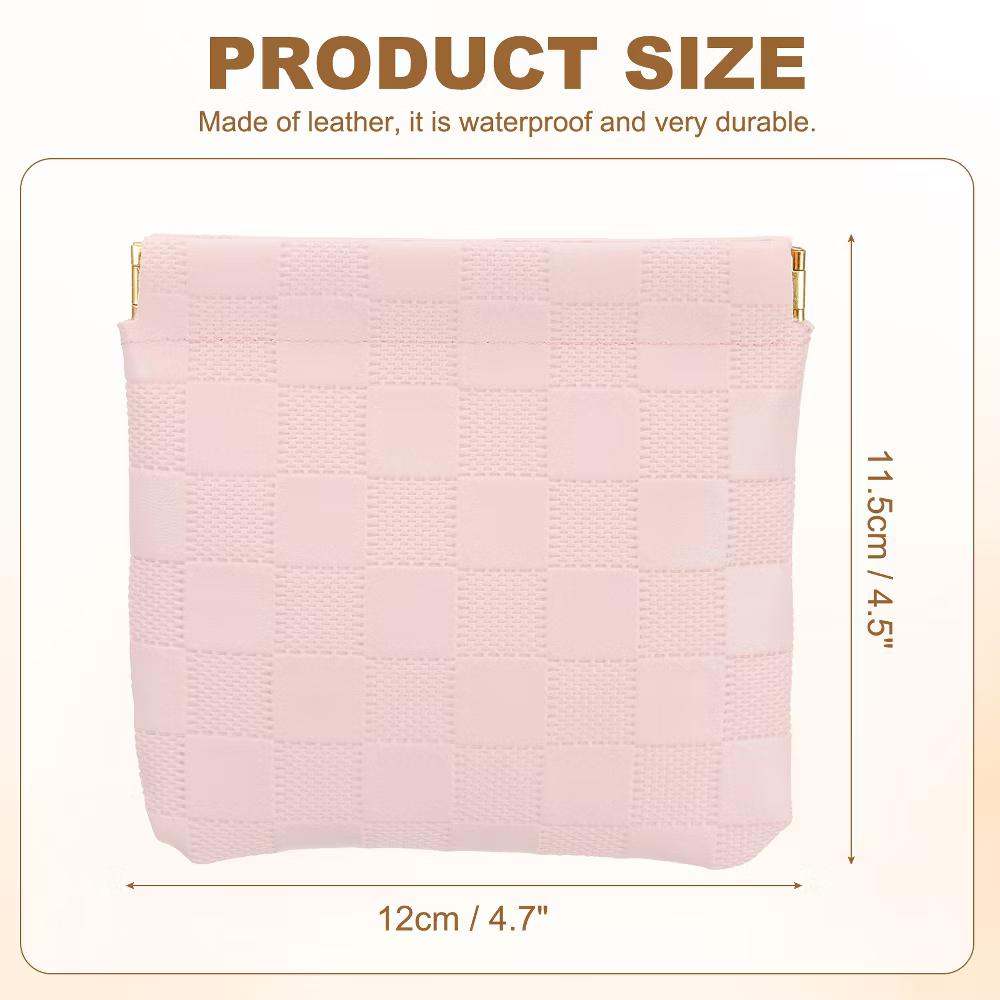 Leather Waterproof Travel Organizing Mini Snap Closure Makeup Pouch - Image 11