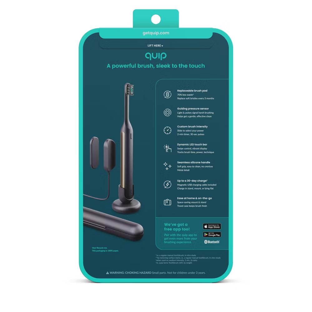quip Ultra Next Generation Smart Sonic Electric Toothbrush with Travel Case - Image 29