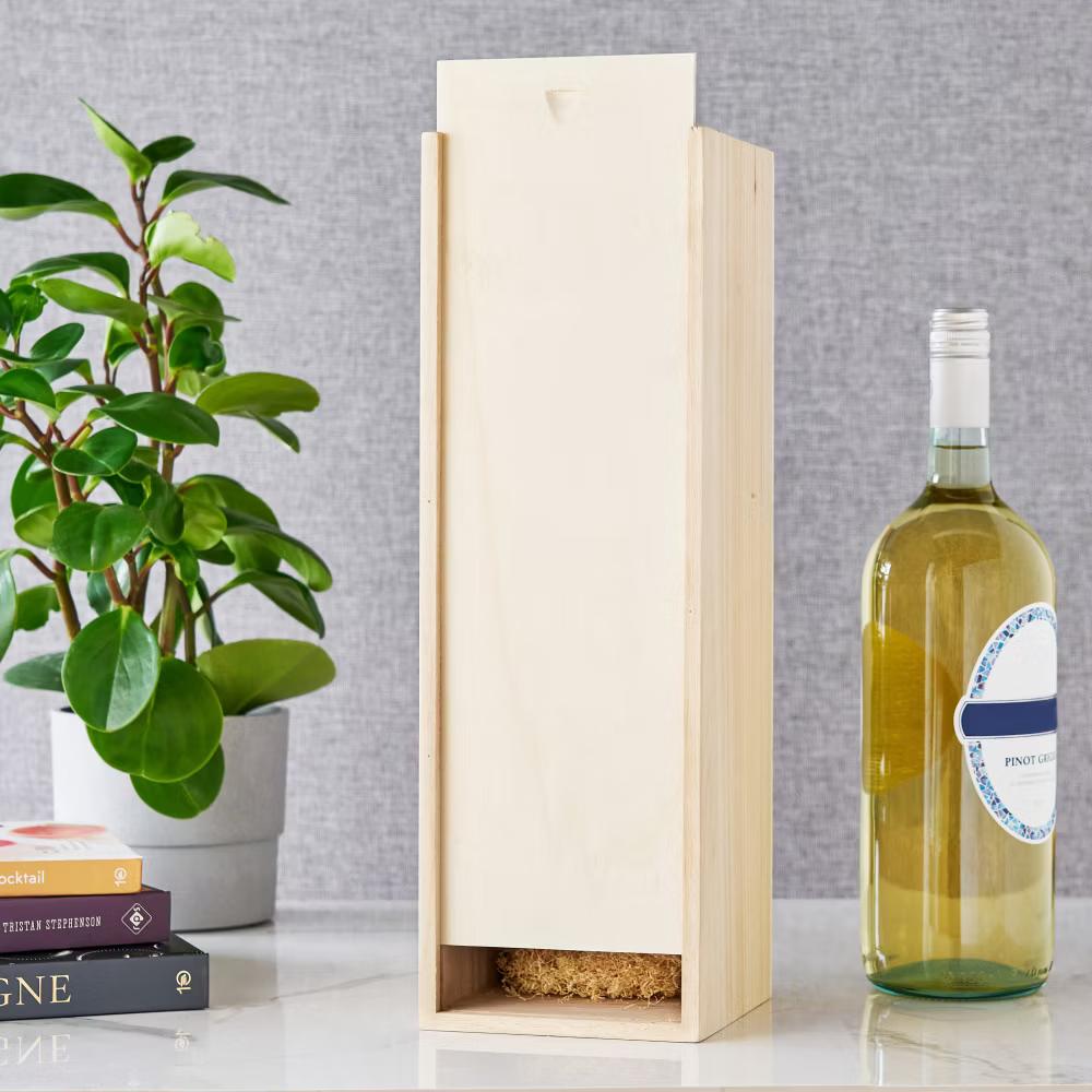 Twine Paulownia Bottle Wood Decorative Wine Box - Image 23