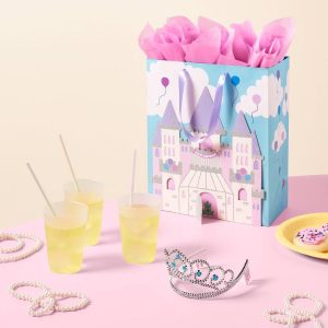 Medium Castle Birthday Gift Bag Blue/Purple