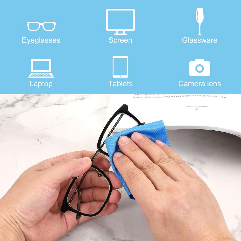 Soft Lightweight Eyeglass Camera Lens Microfiber Cleaning Cloth 12 Pcs
