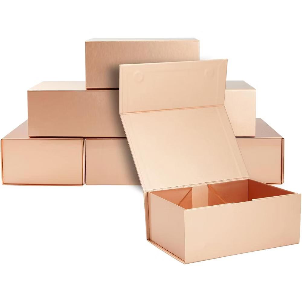 Stockroom Plus Bridesmaid Gift Boxes, Set of 6, Rose Gold, Magnetic Closure Gift Boxes for Wedding Favors, Jewelry & Bridesmaid Gifts - Image 4