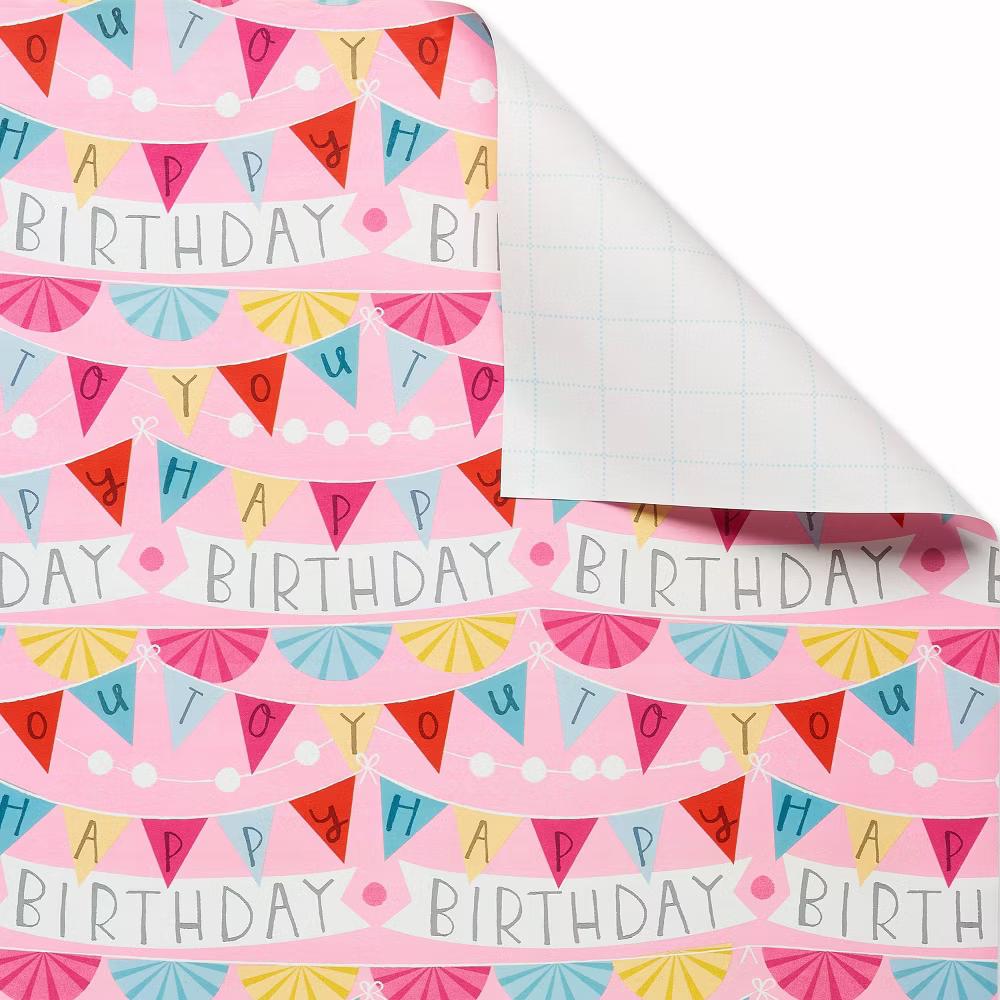 20 Sq Ft Birthday Banner Wrapping Paper - Image 3