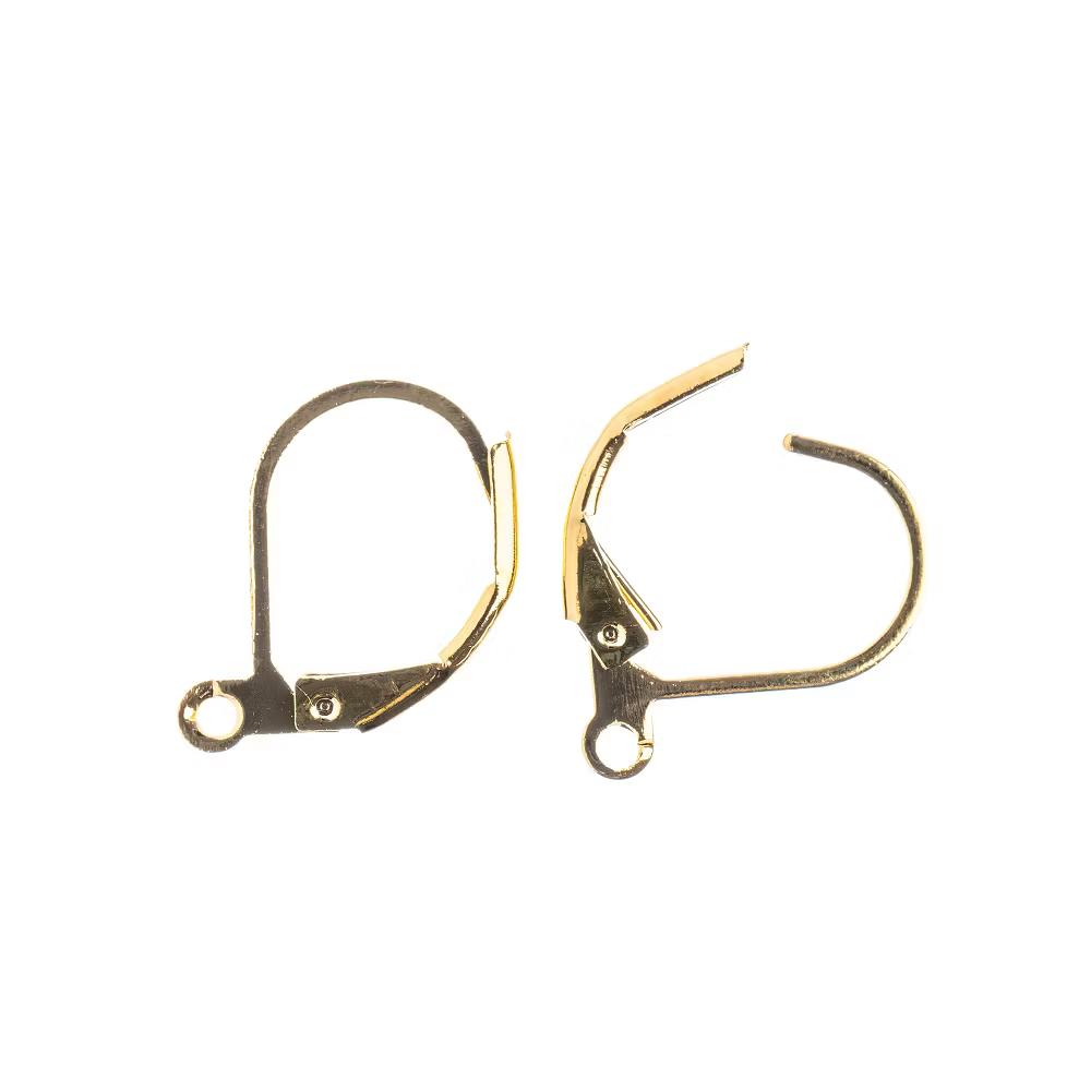 Must Have Findings Metal Gold 15mm Ear Wire Leverback for Jewelry Making Findings, 12 Pieces - Image 2