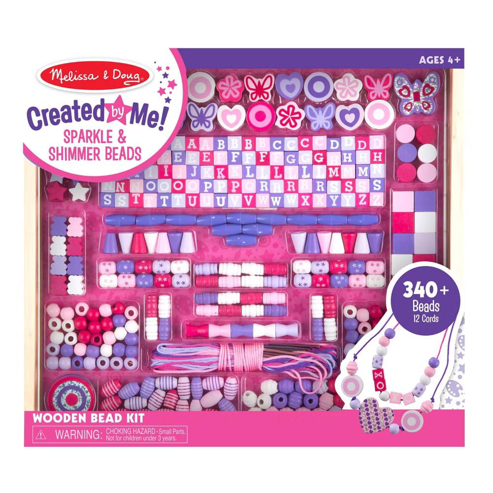 Deluxe Collection Wooden Bead Set with 340+ Beads for Jewelry Making: Craft Activity Kit, Christmas Birthday Gift - Image 6
