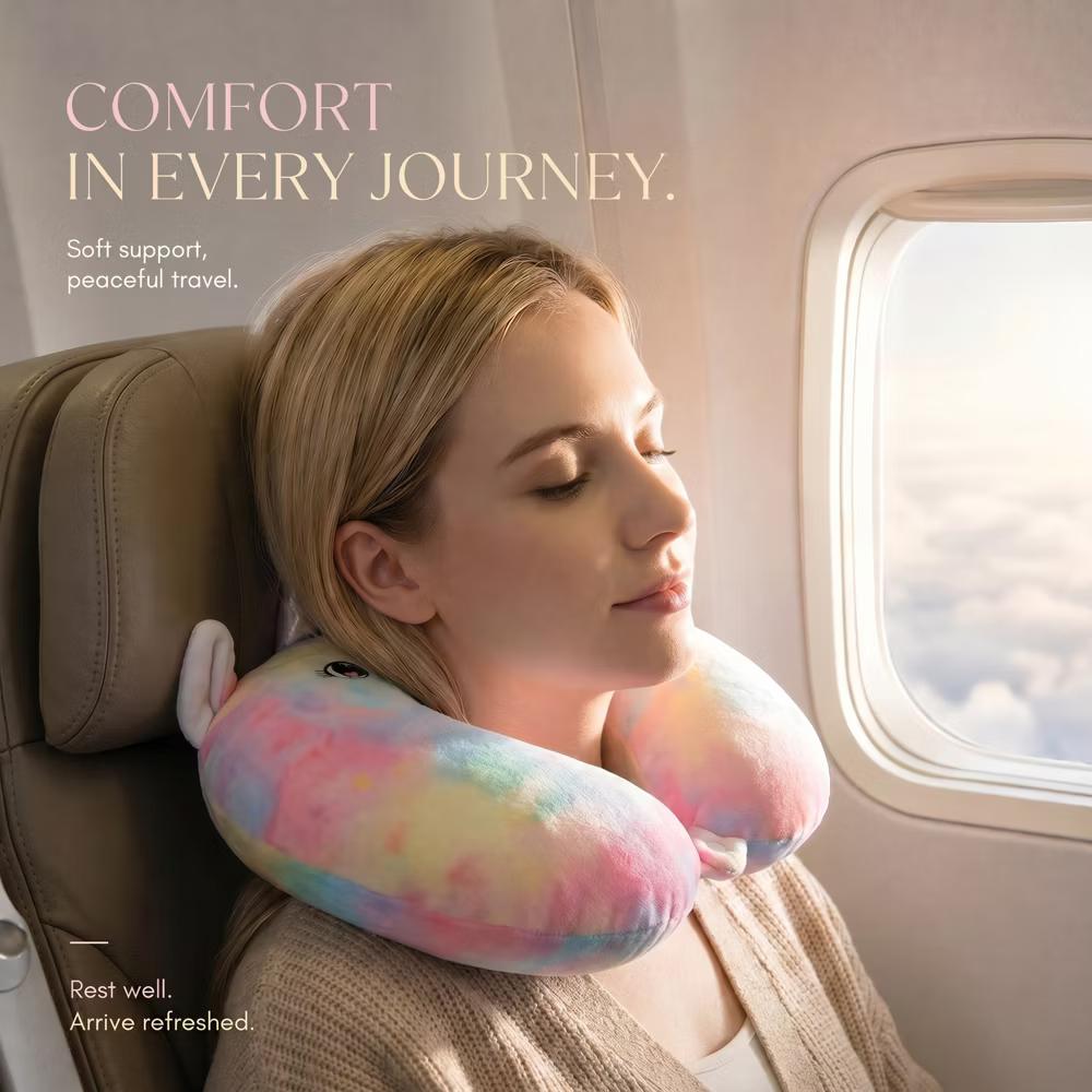 U-Shape Memory Foam Portable Traveling Travel Neck Pillows 12x12in 1 Pc - Image 34