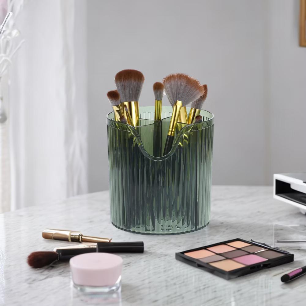 4 Slot Makeup Brush Cup Makeup Organizer for Bathroom Countertops 1 Pc - Image 8
