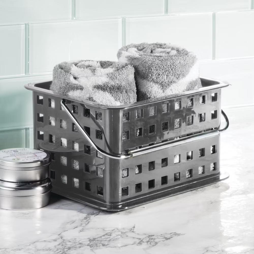 Portable Small Shower Caddy for Dorm or Bathroom, 3-Pack, White - Image 22
