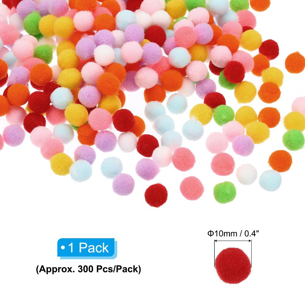 Creative DIY Craft Decorations Home Art Supplies Pom Poms 0.4" - Image 3