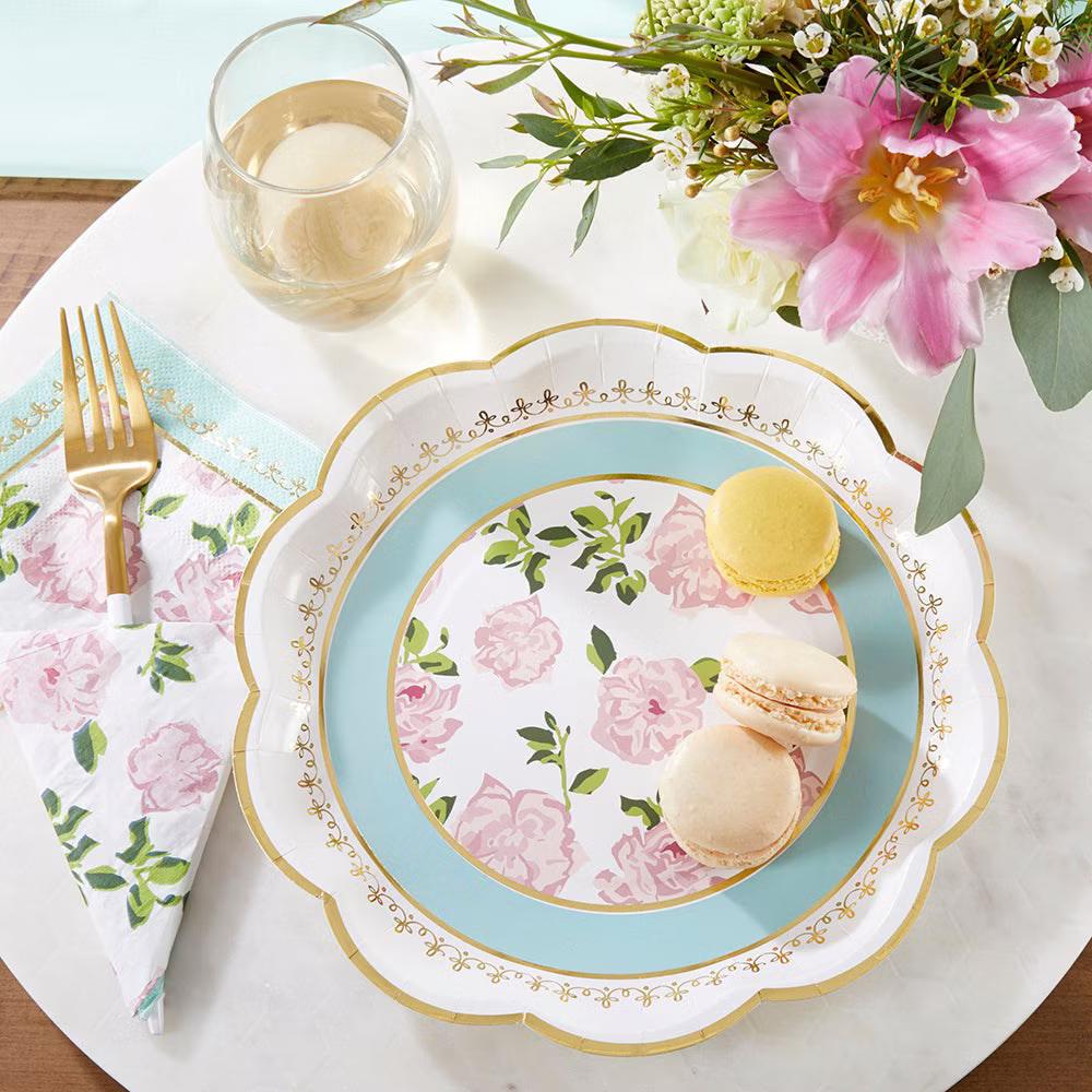 Tea Time Whimsy 9 in. Premium Paper Plates (Set of 32) - Image 3