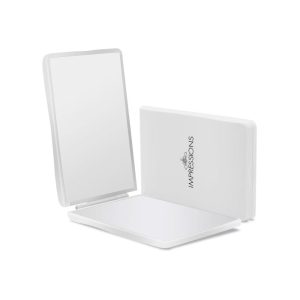 Impressions Vanity SLAYssentials Bifold Compact Mirror with Dual 1X 2X Mirrors, Portable Folding Design, Slim Travel Makeup Mirror Case