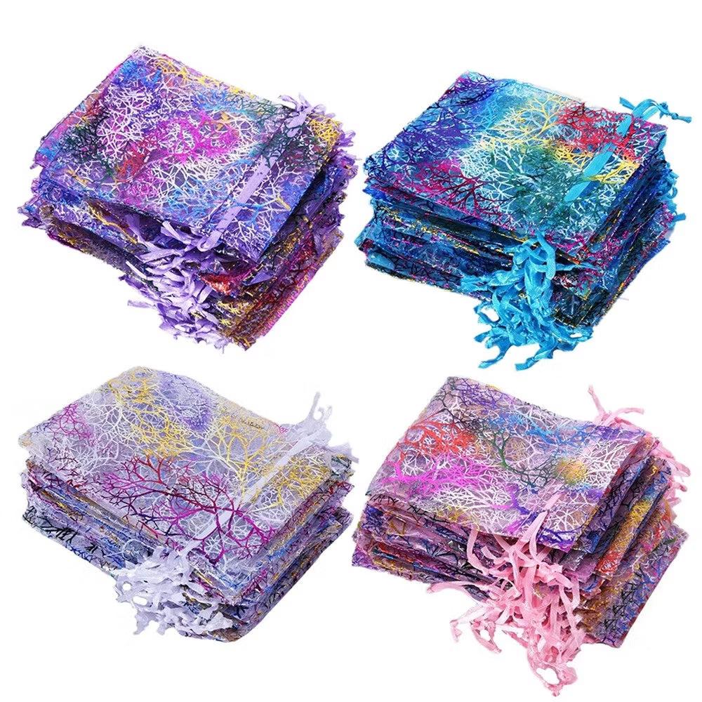 Home Collection Sheer Coralline Organza Gift Bags - Image 6