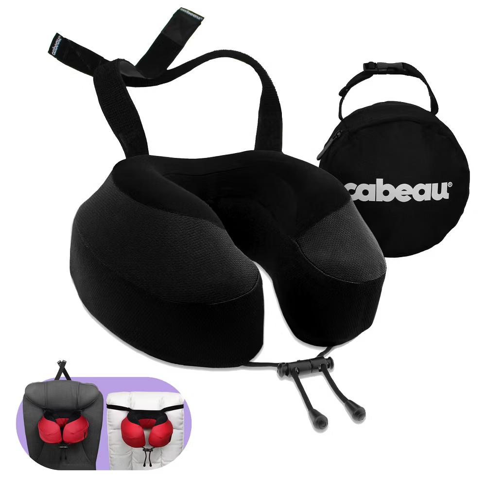 Cabeau Evolution S3 Memory Foam Travel Neck Pillow with Seat Strap, One Size - Image 10