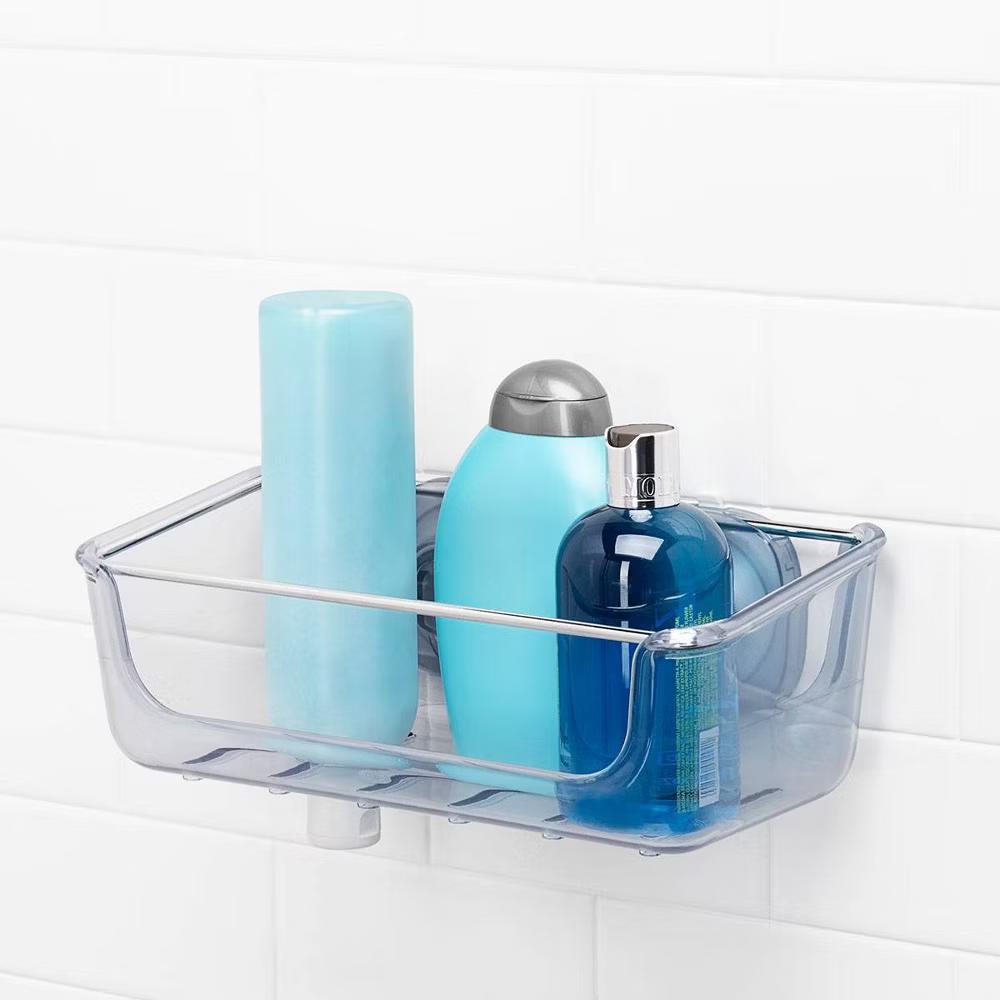 Stronghold Suction Large Basket: Stainless Steel & Plastic Shower Organizer with Suction Grip - Image 7