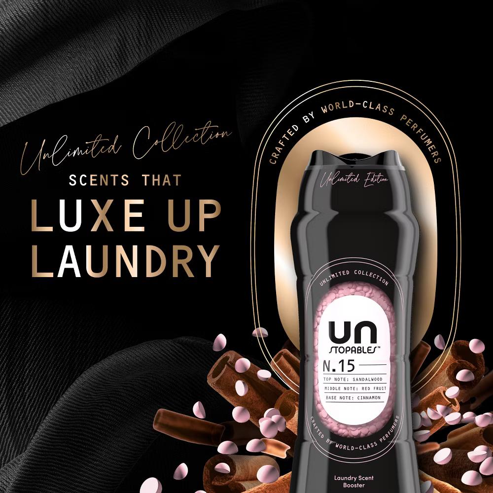 Unstopables Unlimited Collection In Wash Scent Booster Beads No. 15 Laundry Additives - Sandalwood Red Fruit Cinnamon - 21.1oz - Image 11