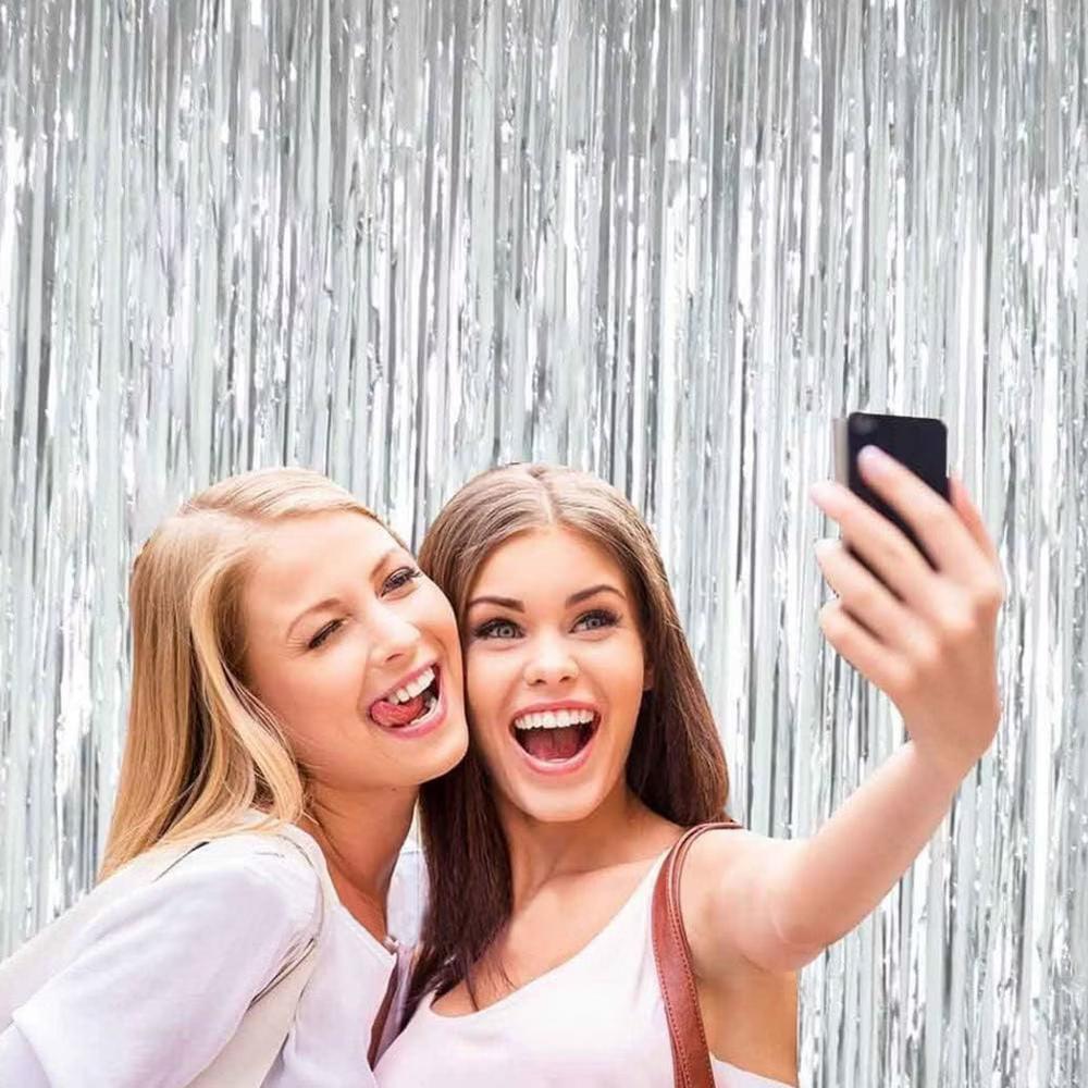 Twinkle Star Metallic Tinsel Fringe Curtains - 3 ft 8 ft Backdrop, Photo Booth, Party, Wedding Decor - Image 9