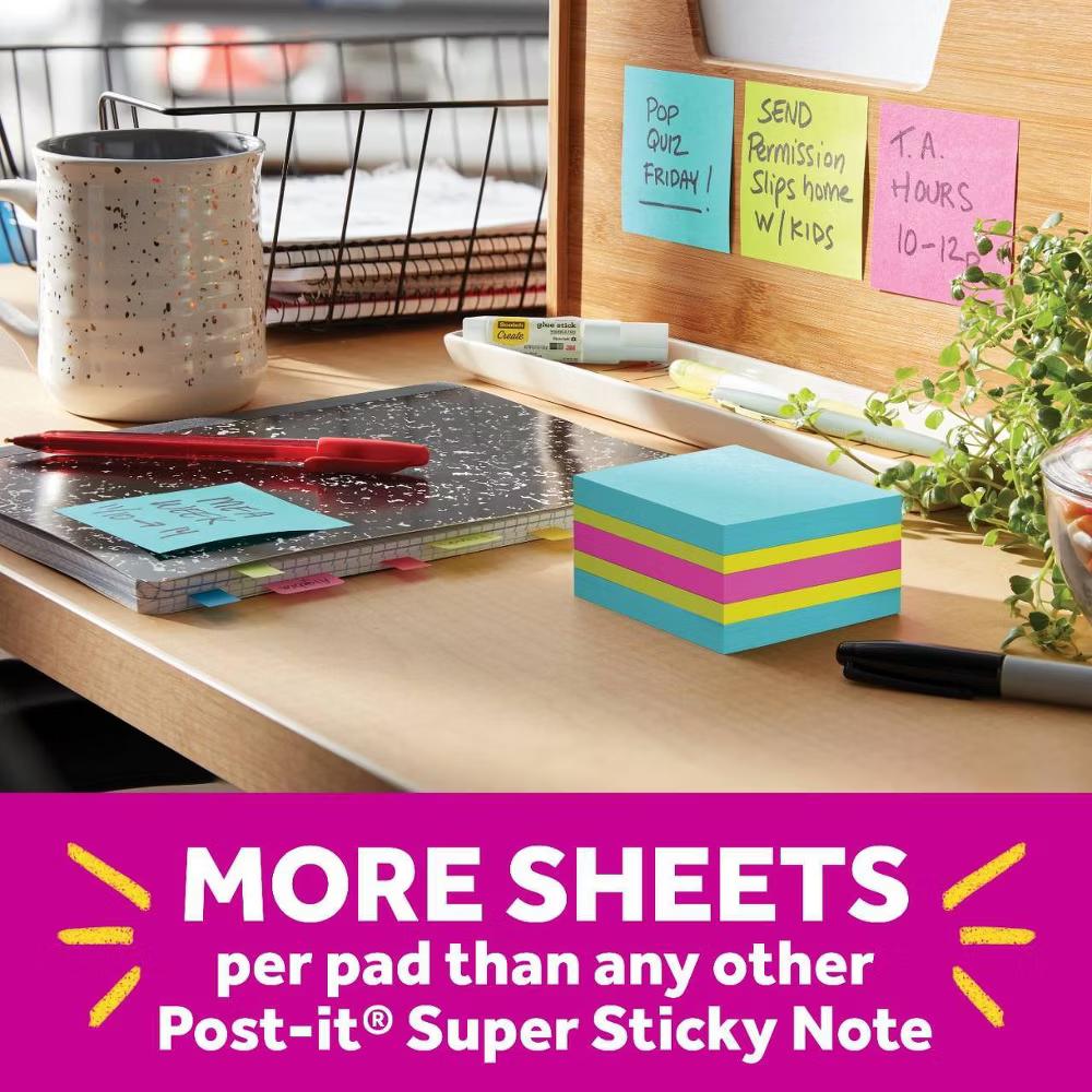 Multi-Colored Super Sticky Notes Cube - Image 8