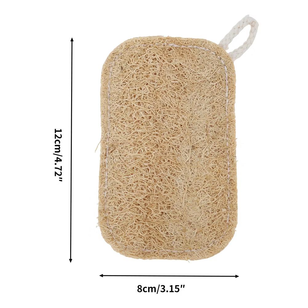 Double Layer Loofah Dish Sponge with Hanging Loop 3 Pcs - Image 8