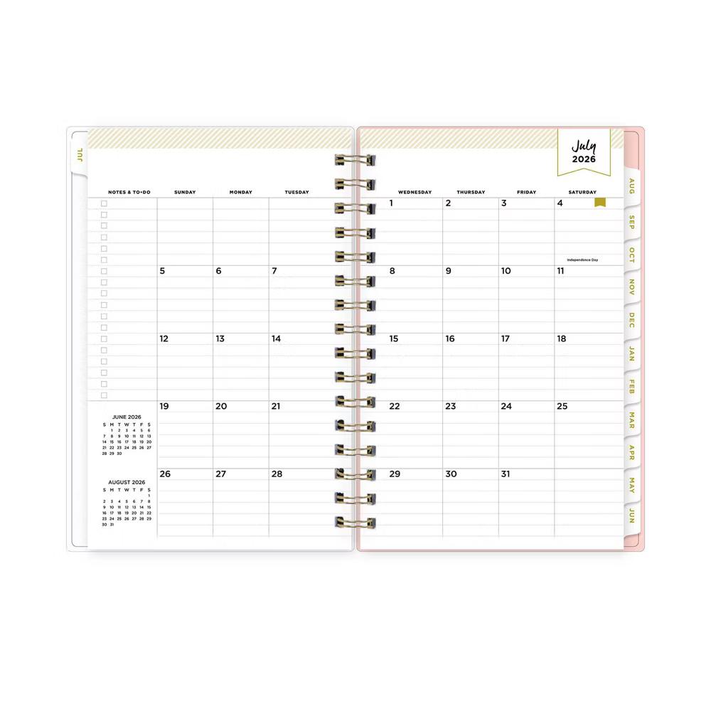 Day Designer 5"x8" 2026-2027 Planner Fiona Rose Blush Frosted Daily/Monthly Safety Wirebound - Image 11