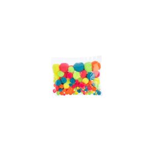 100ct Mixed Pom Poms Combo Pack for DIY Arts and Crafts, Acrylic Poms Craft Embellishments