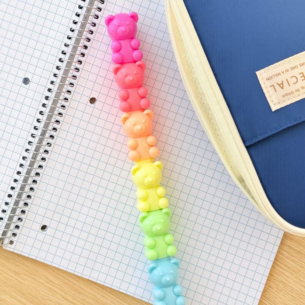 Mini Stackable Highlighters, Cute Multi-color Markers, Teddy Bears - Image 6