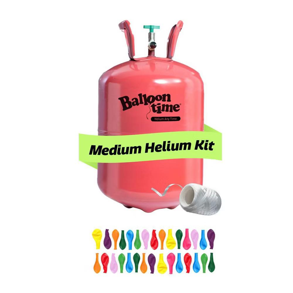9.5" Medium Helium Balloon Kit: Balloon Time Multicolor Steel Tank for All Occasions - Image 12