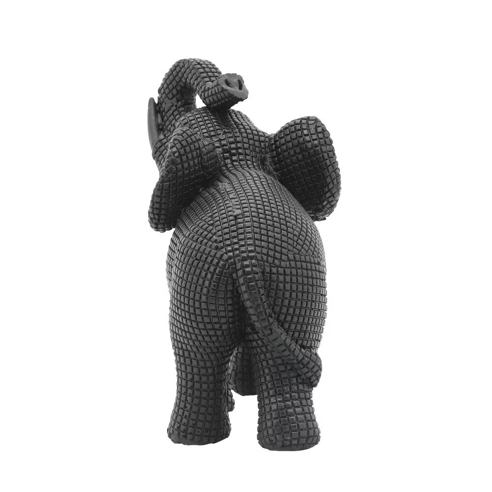 Sagebrook Home 7" Elephant Sculpture - Decorative Polyresin Elephant Statue For Home Decor - Table Accent, Desktop Figurine - Image 8