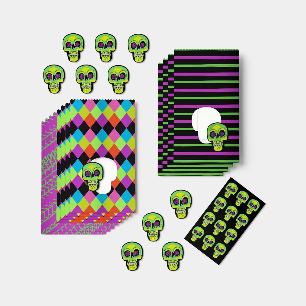 12ct Skull Treat Bags Party Favor